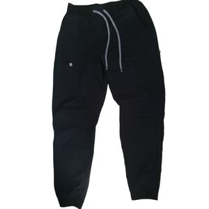 Fabletics Black Track Pants with Elastic Cuffs and Tapered Fit